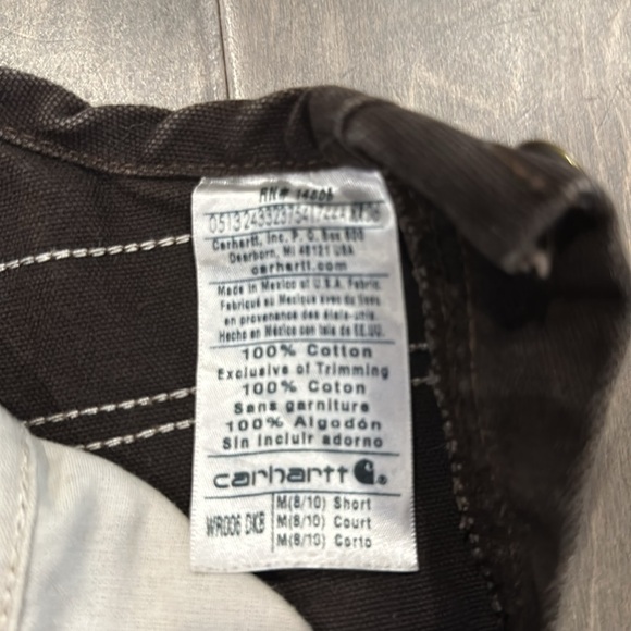 [SOLD] vintage carhartt WR0006 dark brown canvas double knee overalls worn - Picture 3 of 5